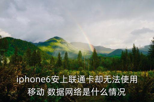 iphone6安上聯(lián)通卡卻無(wú)法使用移動(dòng) 數(shù)據(jù)網(wǎng)絡(luò)是什么情況