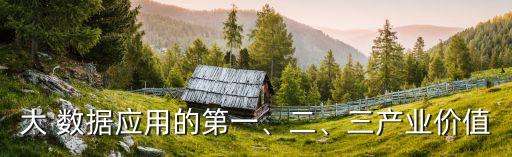 大 數(shù)據(jù)應(yīng)用的第一、二、三產(chǎn)業(yè)價(jià)值