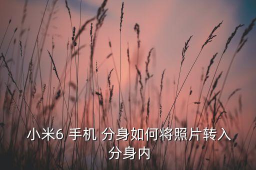  小米6 手機 分身如何將照片轉入 分身內
