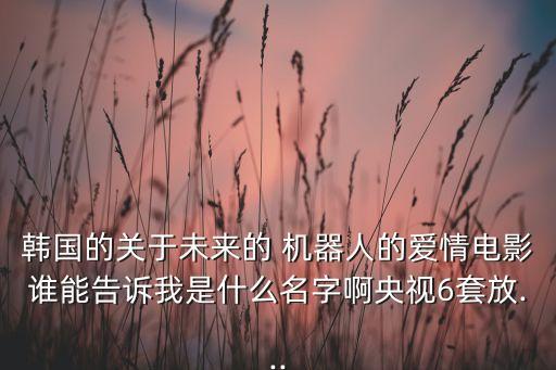 韓國(guó)的關(guān)于未來(lái)的 機(jī)器人的愛(ài)情電影誰(shuí)能告訴我是什么名字啊央視6套放...