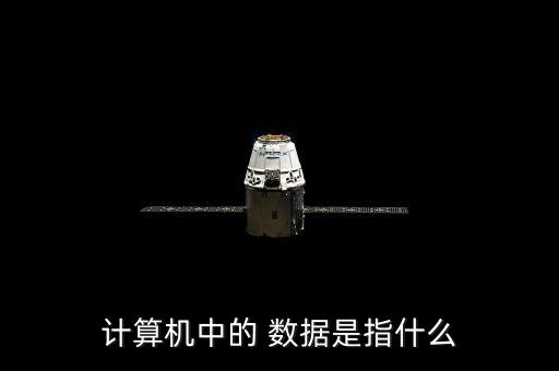 計(jì)算機(jī)中的 數(shù)據(jù)是指什么