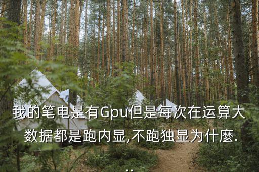 我的筆電是有Gpu但是每次在運(yùn)算大 數(shù)據(jù)都是跑內(nèi)顯,不跑獨(dú)顯為什麼...