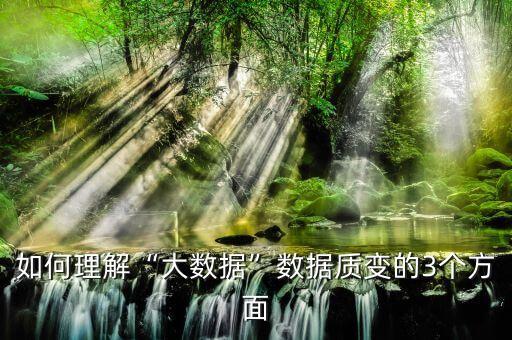 如何理解“大數(shù)據(jù)”數(shù)據(jù)質(zhì)變的3個(gè)方面