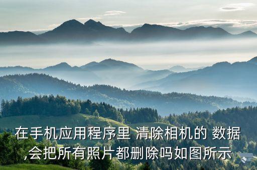 在手機(jī)應(yīng)用程序里 清除相機(jī)的 數(shù)據(jù),會(huì)把所有照片都刪除嗎如圖所示