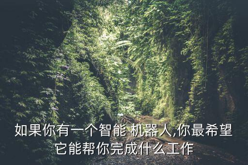 如果你有一個(gè)智能 機(jī)器人,你最希望它能幫你完成什么工作
