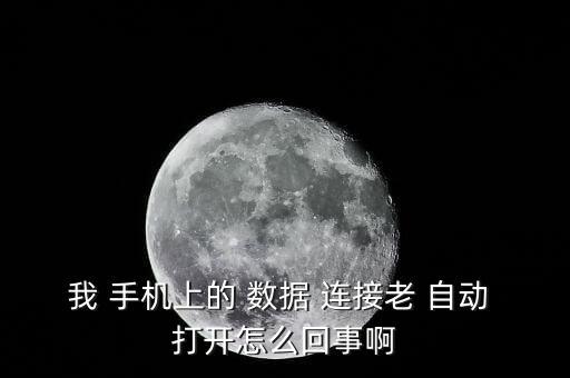 我 手機上的 數(shù)據(jù) 連接老 自動 打開怎么回事啊