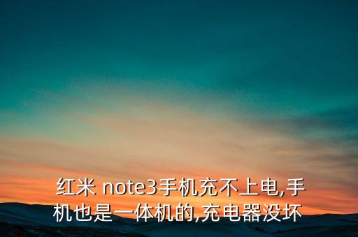  紅米 note3手機充不上電,手機也是一體機的,充電器沒壞