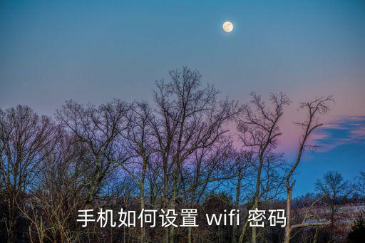 手機(jī)如何設(shè)置 wifi 密碼