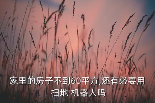 家里的房子不到60平方,還有必要用 掃地 機器人嗎