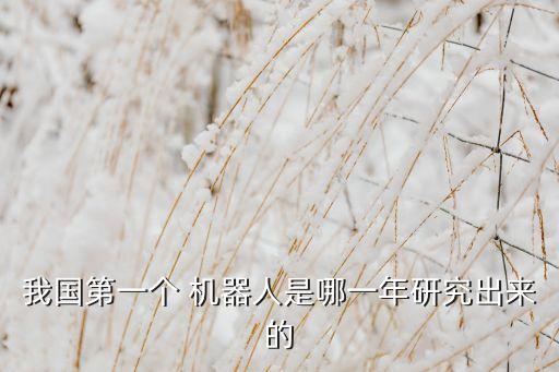 我國(guó)第一個(gè) 機(jī)器人是哪一年研究出來(lái)的
