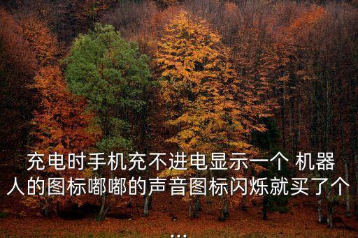  充電時(shí)手機(jī)充不進(jìn)電顯示一個(gè) 機(jī)器人的圖標(biāo)嘟嘟的聲音圖標(biāo)閃爍就買了個(gè)...