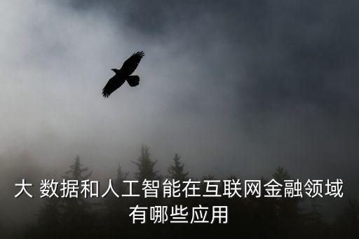 大 數(shù)據(jù)和人工智能在互聯(lián)網(wǎng)金融領(lǐng)域有哪些應(yīng)用