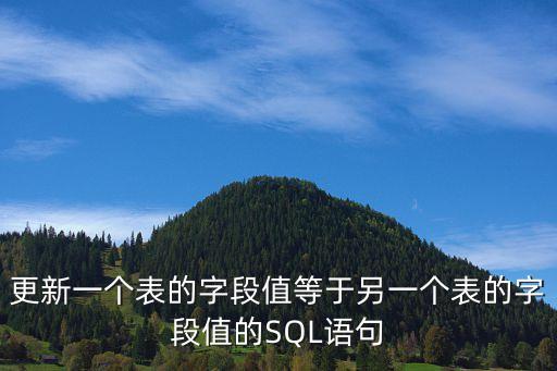 更新一個(gè)表的字段值等于另一個(gè)表的字段值的SQL語句