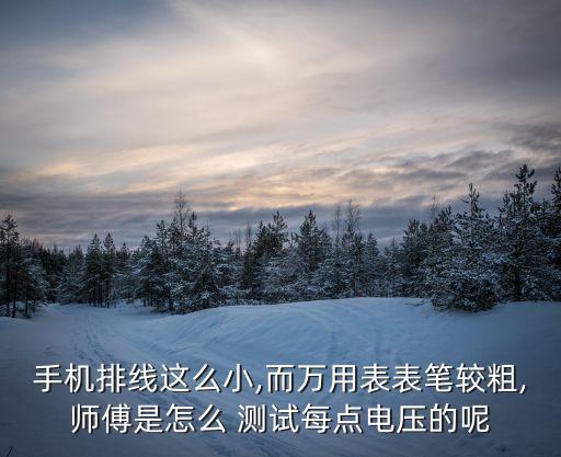 手機排線這么小,而萬用表表筆較粗,師傅是怎么 測試每點電壓的呢