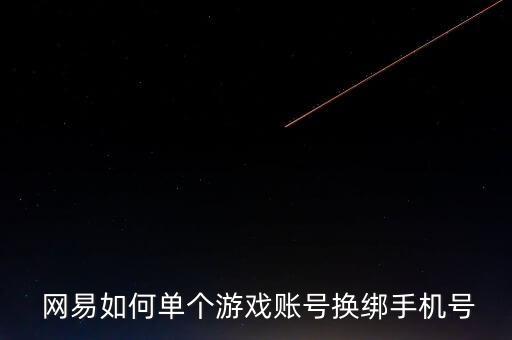  網(wǎng)易如何單個(gè)游戲賬號(hào)換綁手機(jī)號(hào)