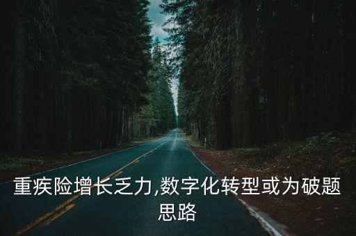重疾險增長乏力,數(shù)字化轉(zhuǎn)型或為破題思路