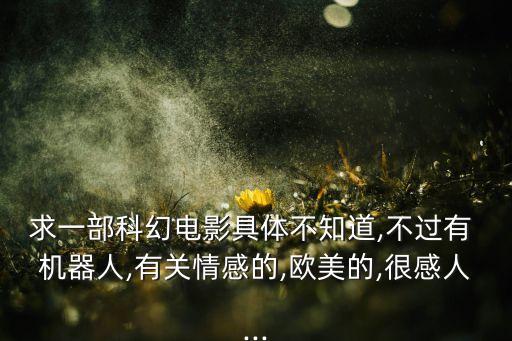 求一部科幻電影具體不知道,不過(guò)有 機(jī)器人,有關(guān)情感的,歐美的,很感人...