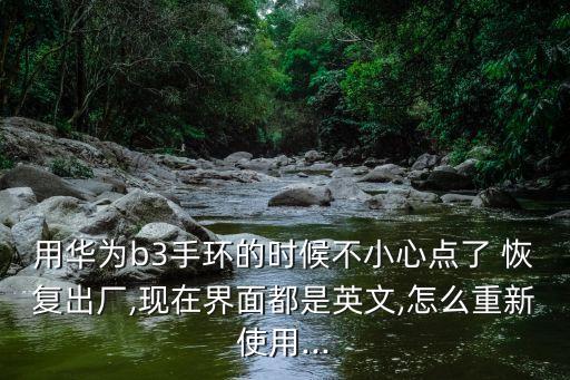 B3怎么恢復(fù)初始數(shù)據(jù)