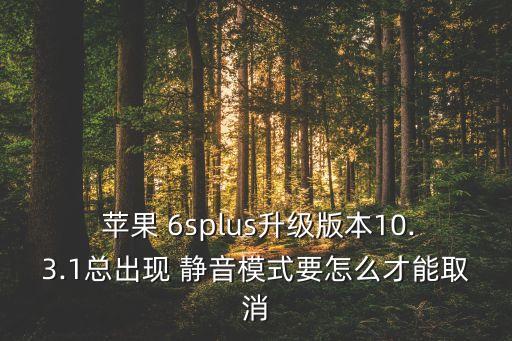 蘋果6splus老自動靜音