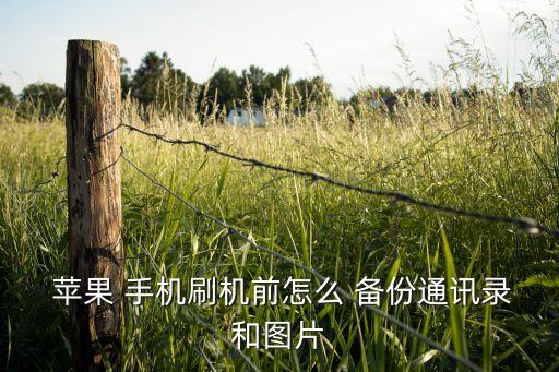  蘋果 手機刷機前怎么 備份通訊錄和圖片