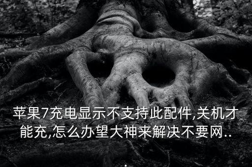 蘋(píng)果7充電顯示不支持此配件,關(guān)機(jī)才能充,怎么辦望大神來(lái)解決不要網(wǎng)...