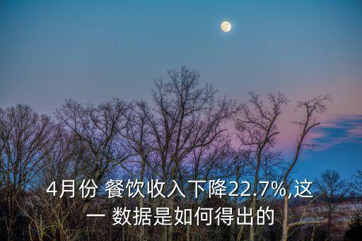 4月份 餐飲收入下降22.7%,這一 數(shù)據(jù)是如何得出的