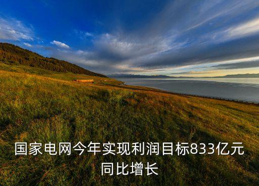 國(guó)家電網(wǎng)今年實(shí)現(xiàn)利潤(rùn)目標(biāo)833億元同比增長(zhǎng)