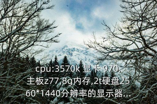 cpu:3570k 顯卡 970,主板z77,8g內(nèi)存,2t硬盤2560*1440分辨率的顯示器...