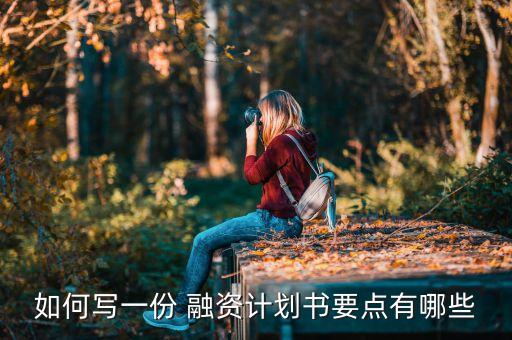 如何寫一份 融資計劃書要點有哪些