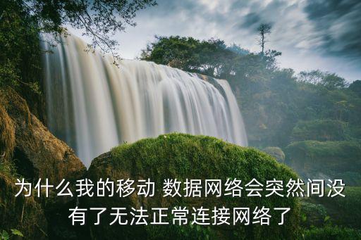 為什么我的移動 數(shù)據(jù)網(wǎng)絡(luò)會突然間沒有了無法正常連接網(wǎng)絡(luò)了