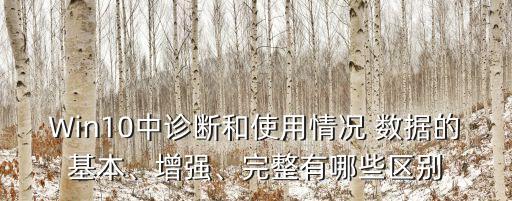Win10中診斷和使用情況 數(shù)據(jù)的基本、增強(qiáng)、完整有哪些區(qū)別