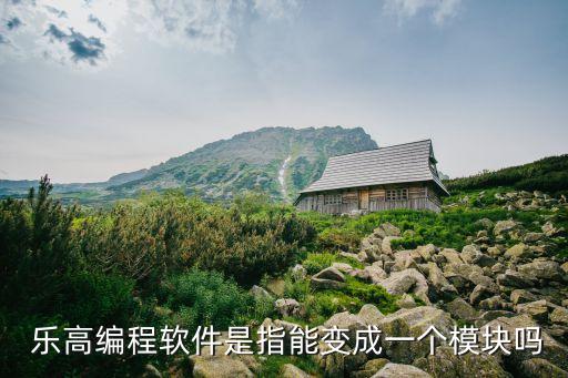  樂高編程軟件是指能變成一個模塊嗎