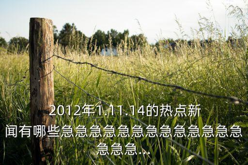  2012年1.11.14的熱點新聞有哪些急急急急急急急急急急急急急急急急...