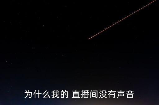 為什么我的 直播間沒有聲音