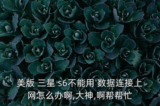 美版 三星 s6不能用 數(shù)據(jù)連接上網(wǎng)怎么辦啊,大神,啊幫幫忙