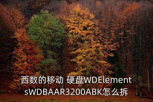 西數(shù)的移動(dòng) 硬盤WDElementsWDBAAR3200ABK怎么拆