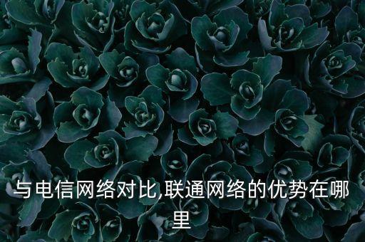 與電信網(wǎng)絡(luò)對比,聯(lián)通網(wǎng)絡(luò)的優(yōu)勢在哪里