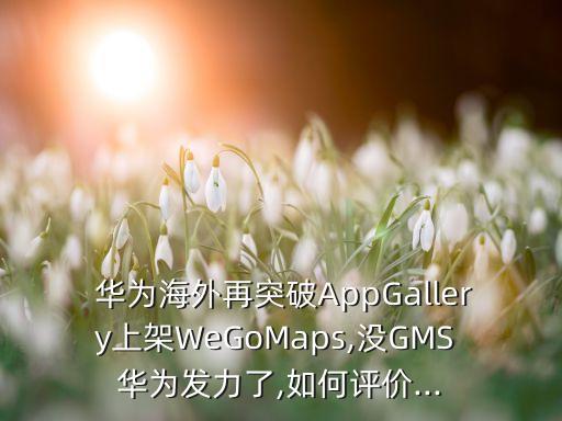  華為海外再突破AppGallery上架WeGoMaps,沒GMS 華為發(fā)力了,如何評(píng)價(jià)...