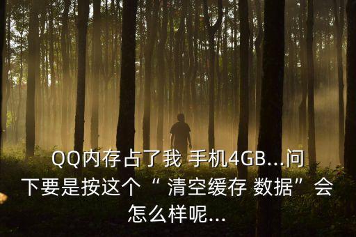 QQ內(nèi)存占了我 手機(jī)4GB...問下要是按這個(gè)“ 清空緩存 數(shù)據(jù)”會(huì)怎么樣呢...