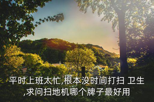 平時(shí)上班太忙,根本沒時(shí)間打掃 衛(wèi)生,求問掃地機(jī)哪個(gè)牌子最好用