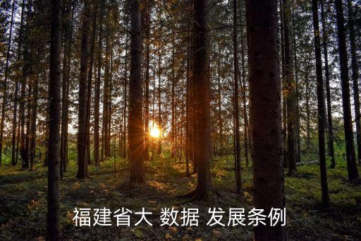 福建省大 數(shù)據(jù) 發(fā)展條例