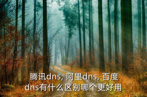  騰訊dns, 阿里dns, 百度dns有什么區(qū)別哪個更好用