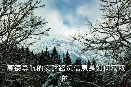 高德地圖的數(shù)據(jù)怎么來