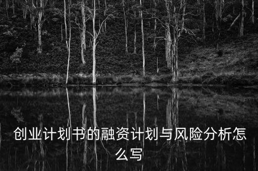  創(chuàng)業(yè)計(jì)劃書的融資計(jì)劃與風(fēng)險(xiǎn)分析怎么寫