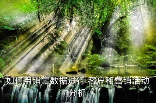 如何用銷售數(shù)據(jù)進行 客戶和營銷活動分析