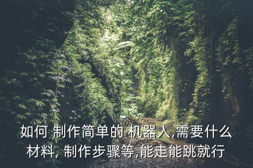 如何 制作簡單的 機(jī)器人,需要什么材料, 制作步驟等,能走能跳就行