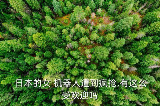  日本的女 機器人遭到瘋搶,有這么受歡迎嗎