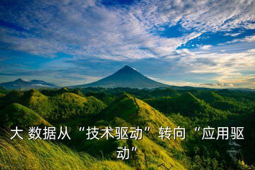 大 數(shù)據(jù)從“技術(shù)驅(qū)動”轉(zhuǎn)向“應用驅(qū)動”