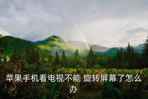 蘋(píng)果手機(jī)看電視不能 旋轉(zhuǎn)屏幕了怎么辦