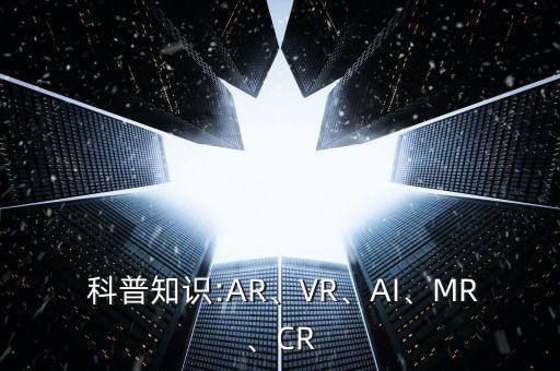  科普知識:AR、VR、AI、MR、CR